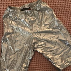UO Silver Biker Shorts